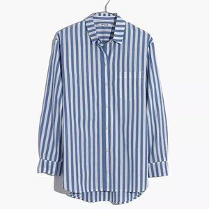 Madewell Oversized Ex-Boyfriend Shirt in Mullins Stripe Small